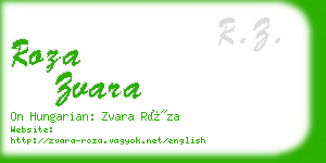 roza zvara business card